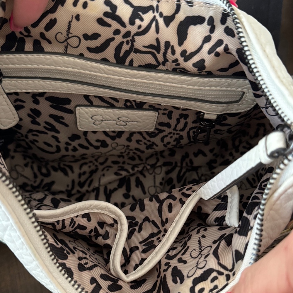 White Leather Crossbody Bag - Picture 5 of 6